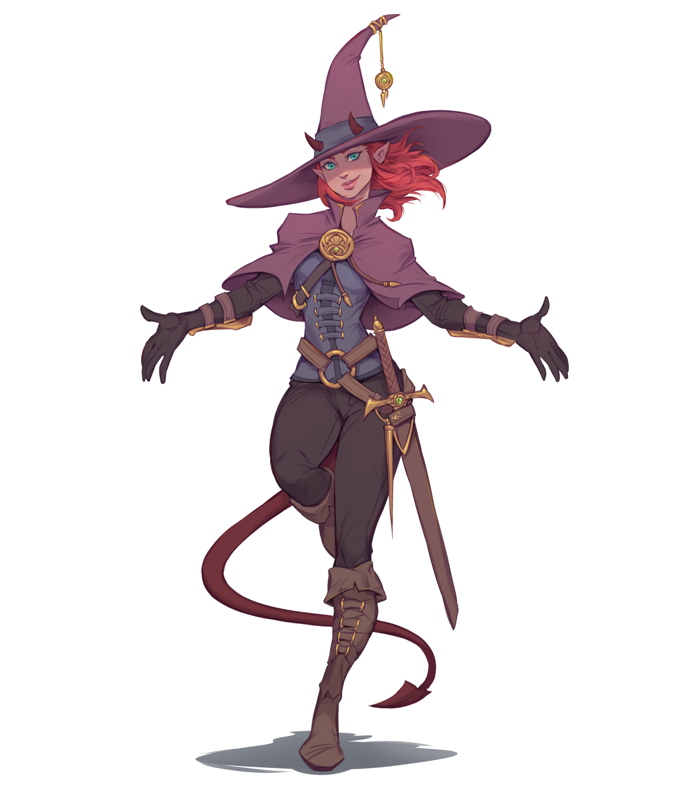 Gemma, a young tiefling apprentice — as depicted by Jose Garcia